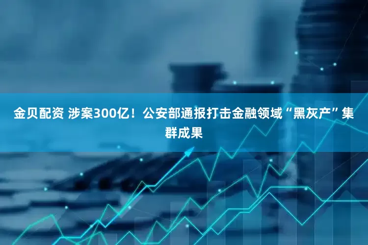 金贝配资 涉案300亿！公安部通报打击金融领域“黑灰产”集群成果